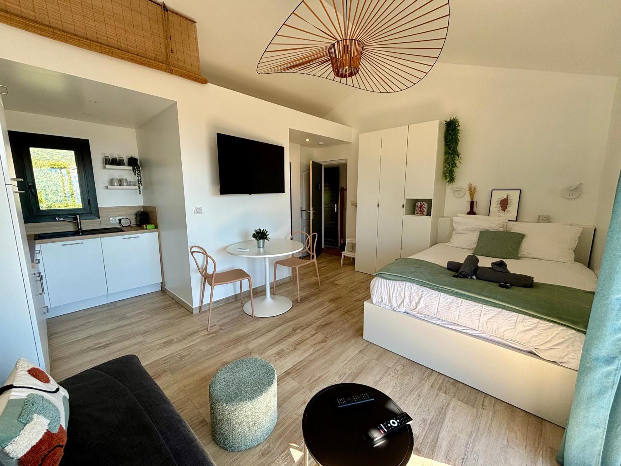 Studio Vue Mer A Porticcio Piscine Et Parking Exterior foto