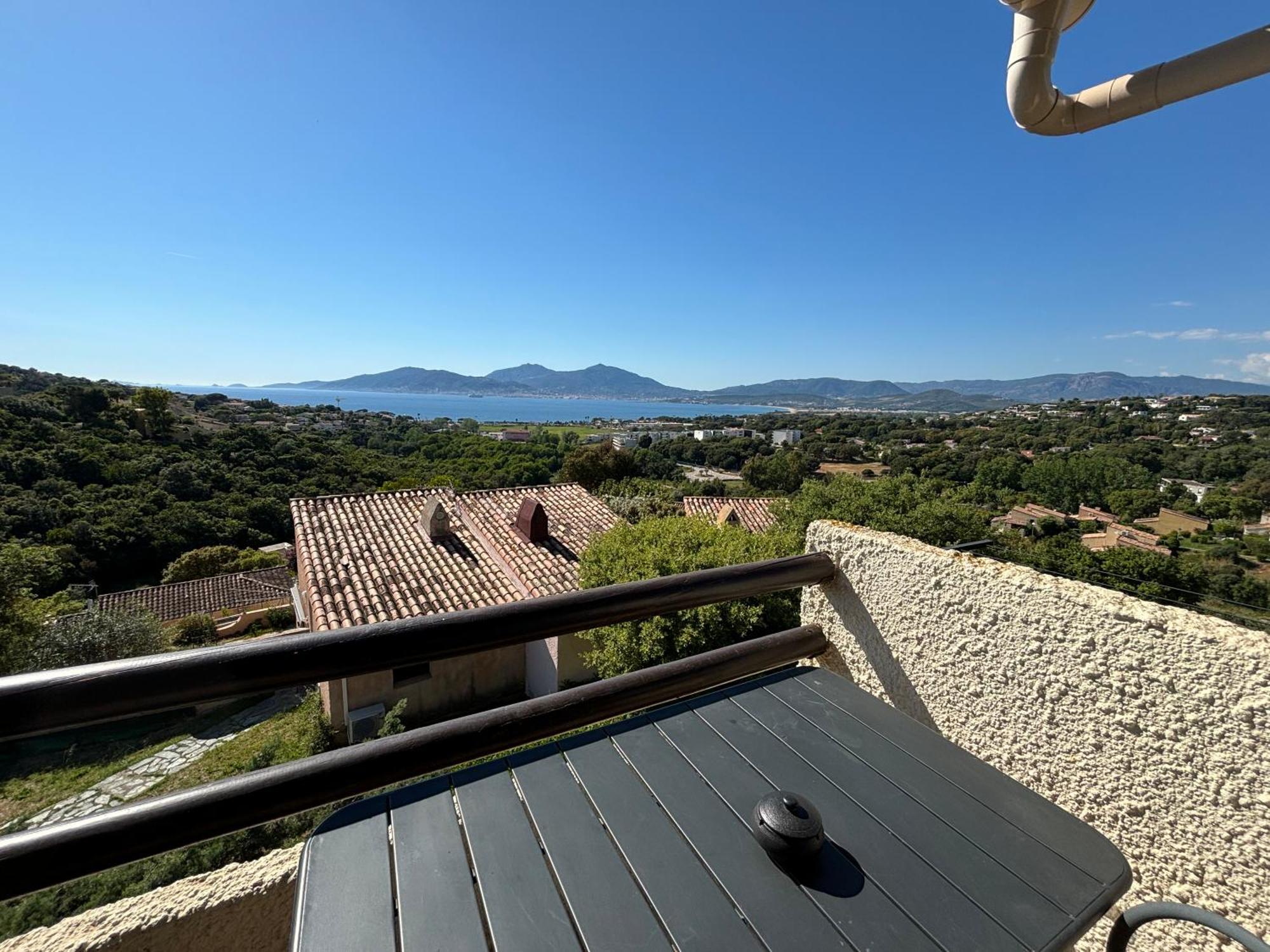 Studio Vue Mer A Porticcio Piscine Et Parking Exterior foto